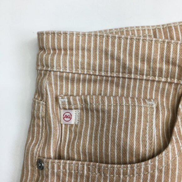 AG Adriano Goldschmied Tan Striped Jeans - Picture 7 of 14